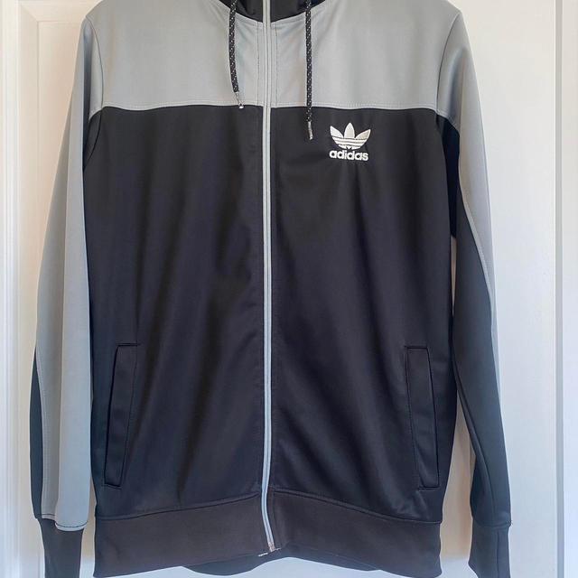 Adidas Men's Lightweight Jacket - Grey/Black - S on Productcaster.