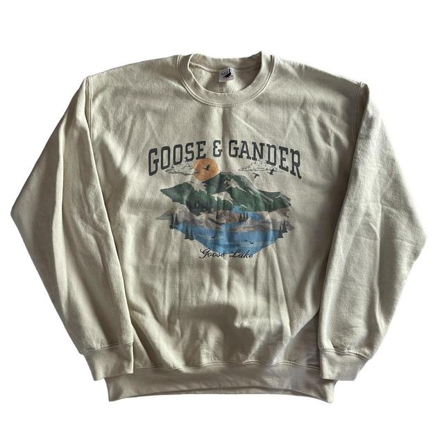 Goose & Gander Men's Jumper - Cream/Tan - M on Productcaster.