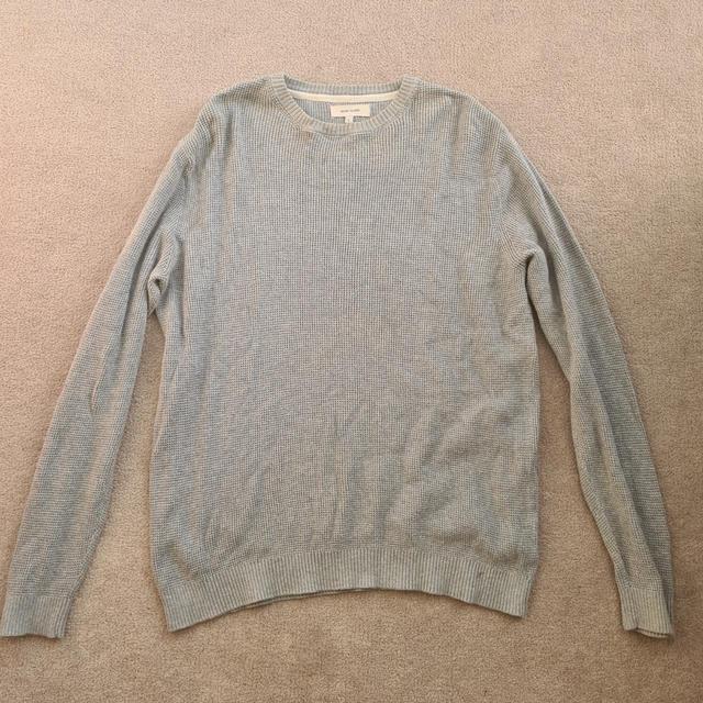 River Island Men's Jumper - Grey/Blue - L on Productcaster.