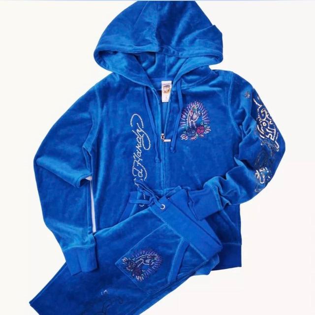 Ed Hardy Women's Hoodie - Blue - 6 on Productcaster.