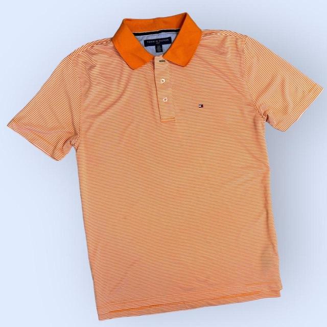 Tommy Hilfiger Men's Polo shirt - Orange - L on Productcaster.