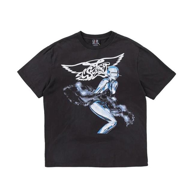 Men's T-shirt - Black/Grey - L on Productcaster.