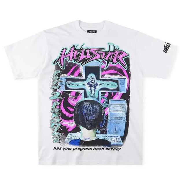 Men's T-shirt - White/Multi - S on Productcaster.