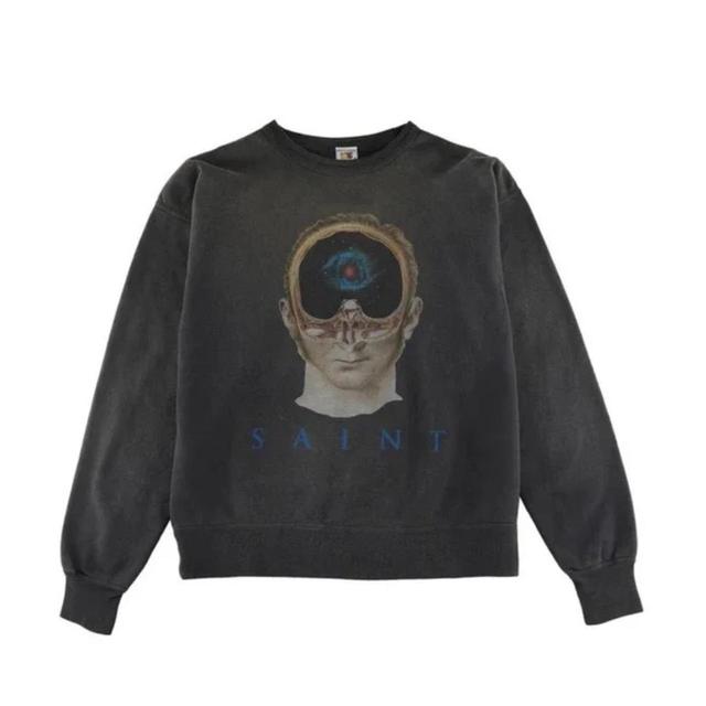 Men's Sweatshirt - Grey/Black - M on Productcaster.