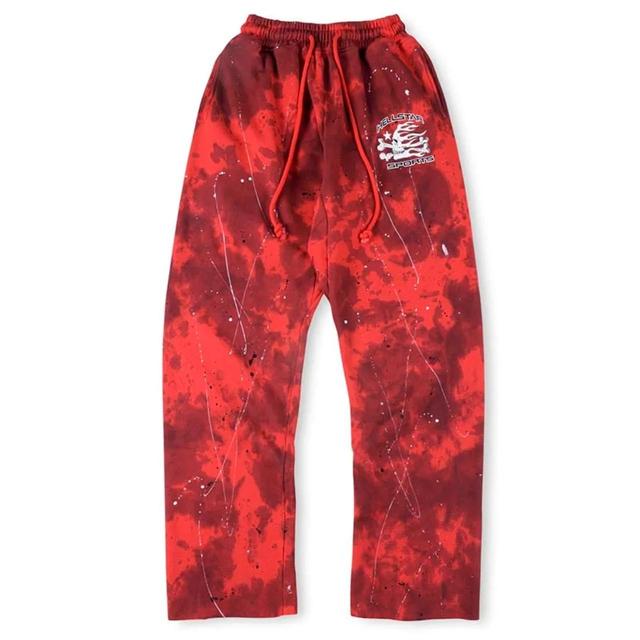 Men's Sweatpants - Red/Multi - S on Productcaster.