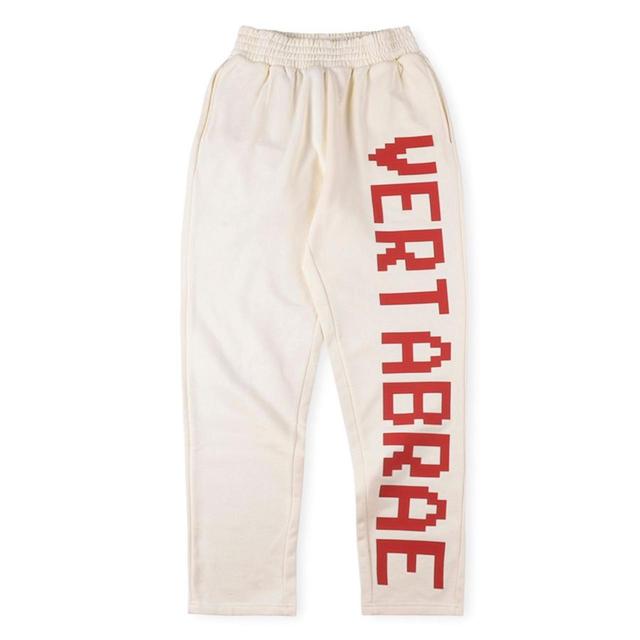 Men's Sweatpants - Cream/White - XL on Productcaster.