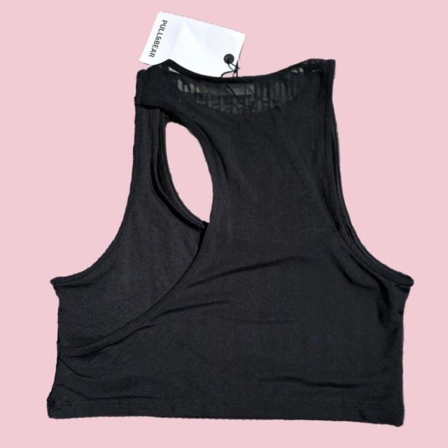 Pull&Bear Women's Crop top - Black - 8 on Productcaster.