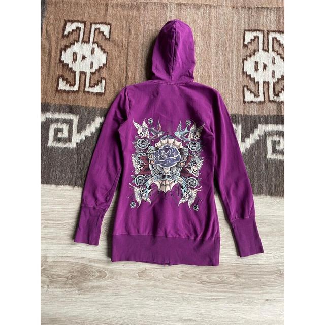 Ed Hardy Women's Hoodie - Purple - S on Productcaster.