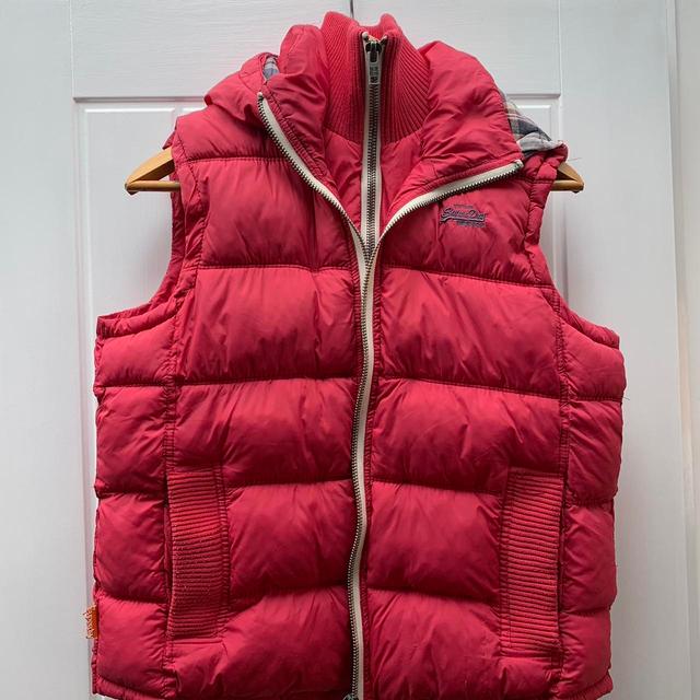 Superdry Women's Gilet - Pink - UK 12 on Productcaster.