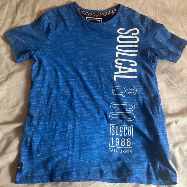 Soul Cal Men's T-shirt - Blue - XS on Productcaster.