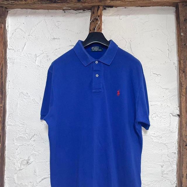 Polo Ralph Lauren Men's Polo shirt - Blue/Red - L on Productcaster.