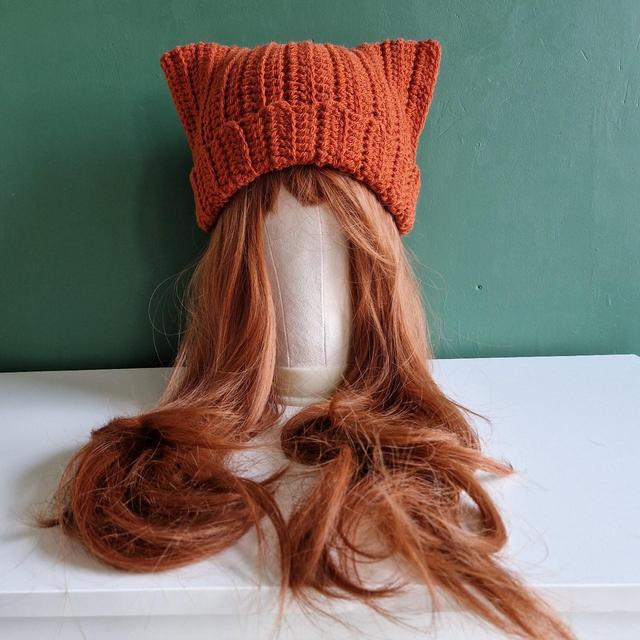 Handmade Women's Beanies - Orange on Productcaster.