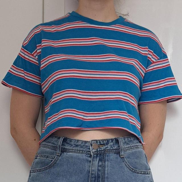 Subdued Women's Crop top - Pink/Blue - M on Productcaster.