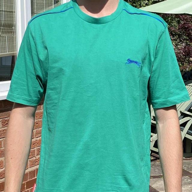 Slazenger Men's T-shirt - Green/Blue - L on Productcaster.