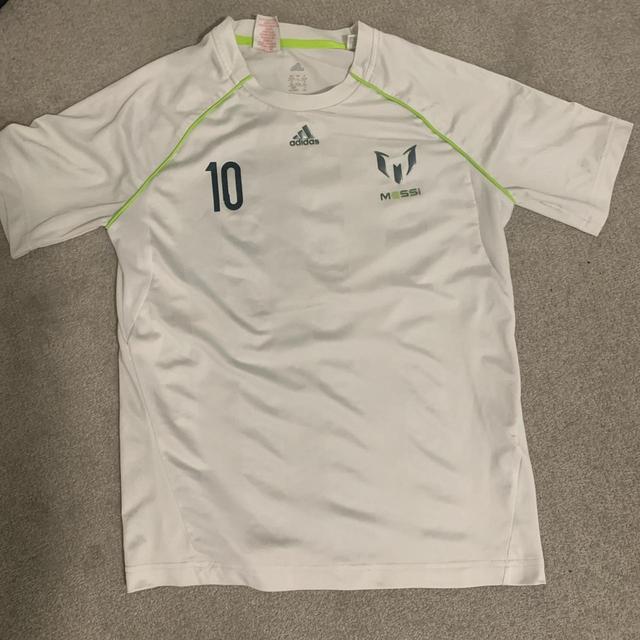 Adidas Kids' T-shirt - White/Green - 14 years on Productcaster.