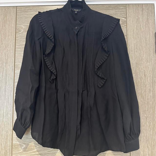 Massimo Dutti Women's Shirt - Black - 12 on Productcaster.