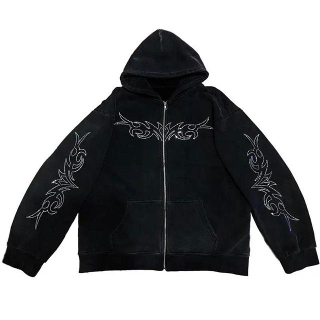 Men's Hoodie - Black - M on Productcaster.