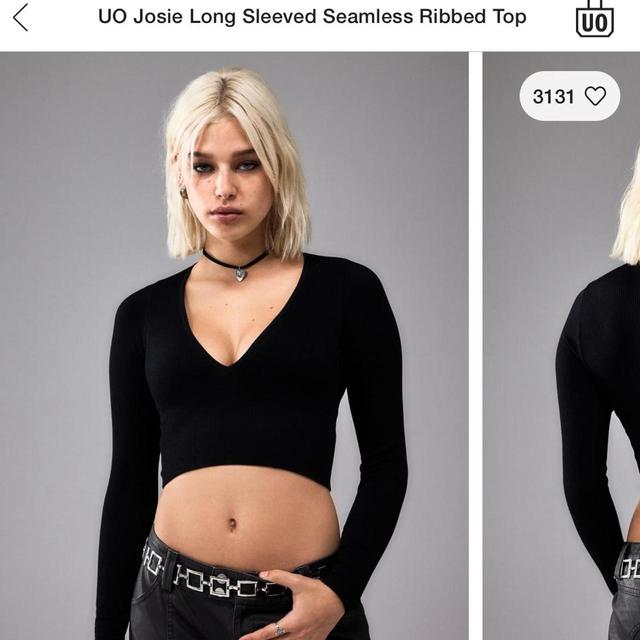 Urban Outfitters Women's Crop top - Black - S on Productcaster.