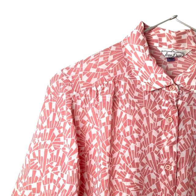 Vintage Women's Blouse - Pink/White - 14 on Productcaster.