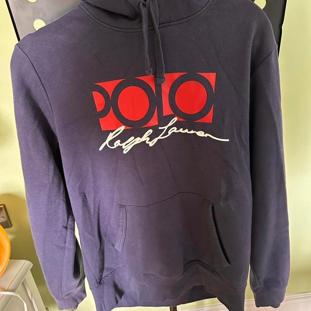 Polo Ralph Lauren Men's Hoodie - Navy/Red - S on Productcaster.