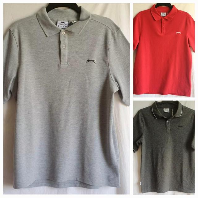 Slazenger Men's Polo shirt - Grey/Red - M on Productcaster.