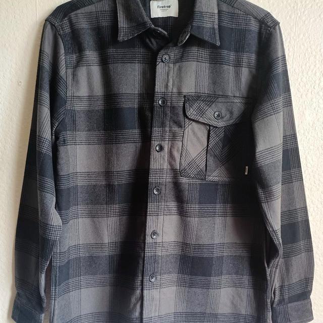 Firetrap Men's Shirt - Black/Grey - M on Productcaster.