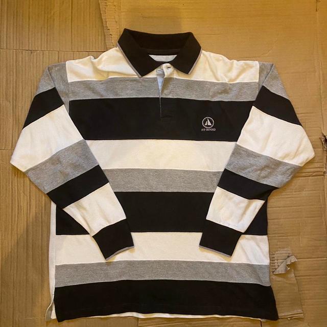 Vintage Men's Polo shirt - White/Black - M on Productcaster.