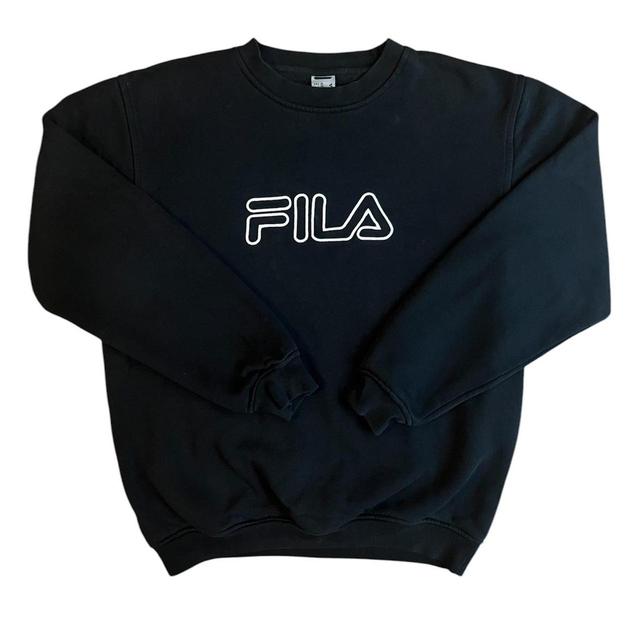 Fila Men's Sweatshirt - Black/White - M on Productcaster.