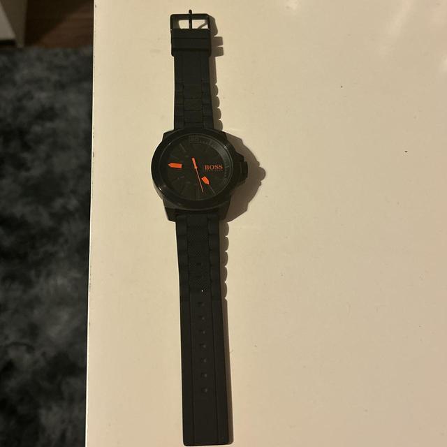 BOSS Men's Watch - Black/Orange on Productcaster.