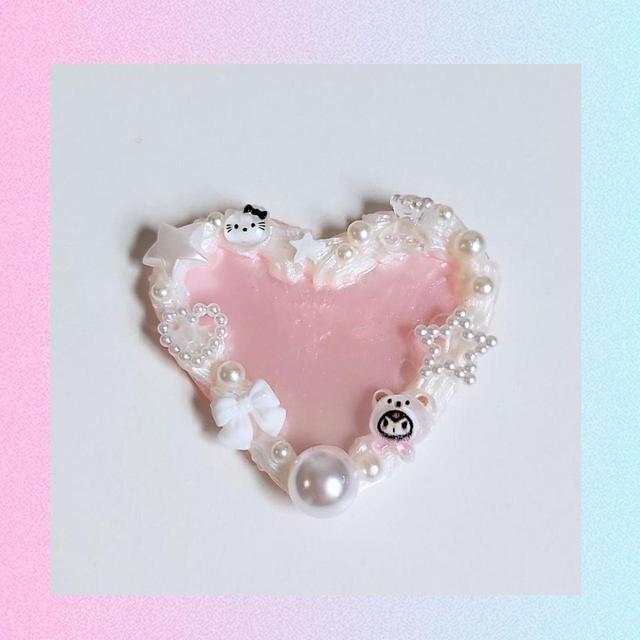 Custom Women's Brooch - White/Pink on Productcaster.