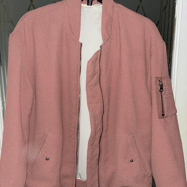 H&M Women's Bomber Jacket - Pink - UK 8 on Productcaster.