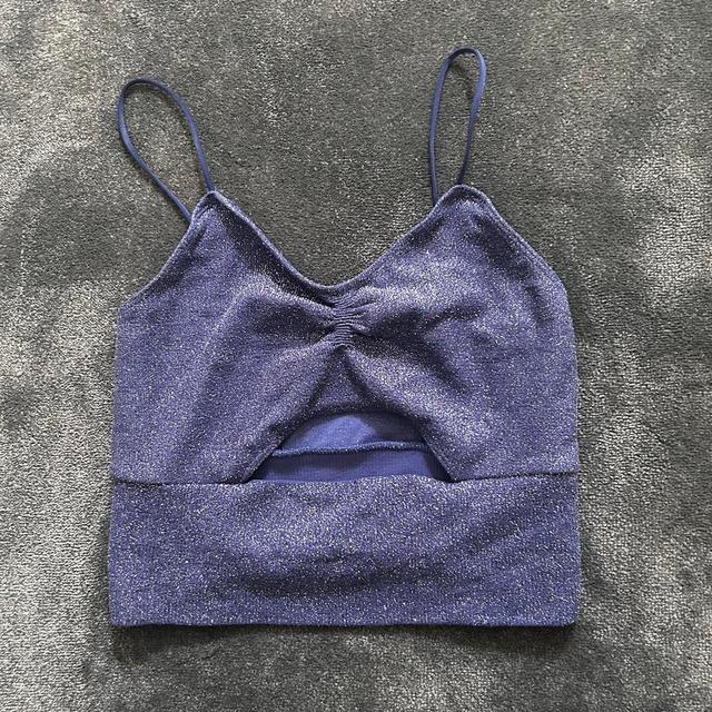 Urban Outfitters Women's Crop top - Purple/Blue - S on Productcaster.