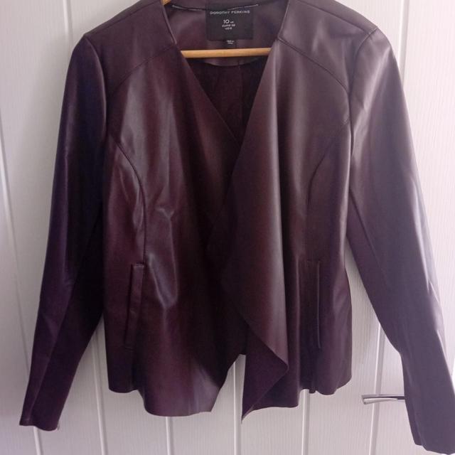 Dorothy Perkins Women's Lightweight Jacket - Brown/Burgundy - UK 10 on Productcaster.