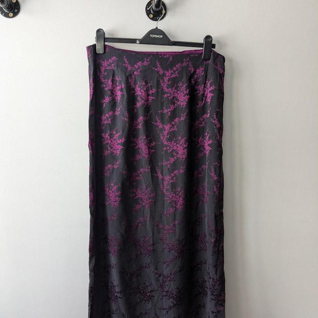 Monsoon Women's Maxi Skirt - Black/Purple - UK 18 on Productcaster.