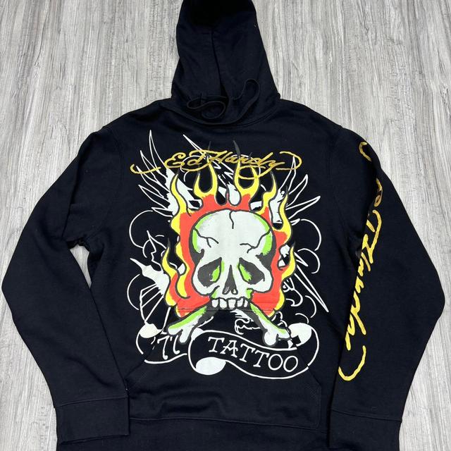 Ed Hardy Men's Hoodie - Black - L on Productcaster.