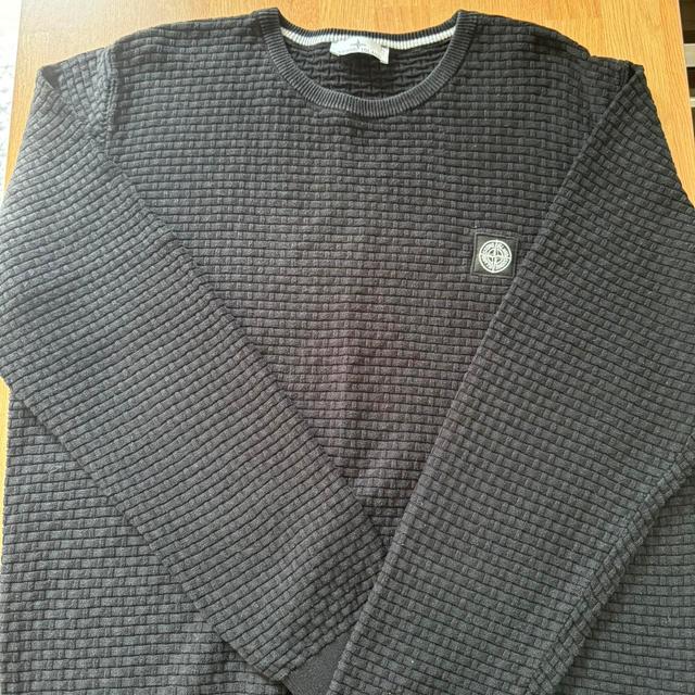 Stone Island Men's Jumper - Black/White - XL on Productcaster.