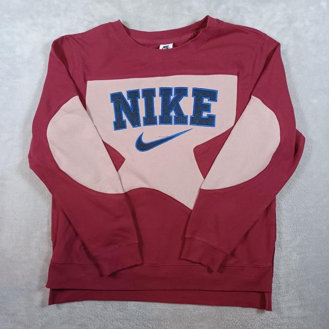 Nike Men's Sweatshirt - Burgundy/Multi - M on Productcaster.