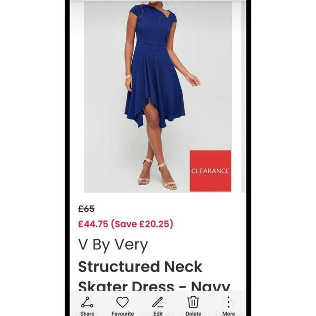 V by Very Women's Dress - Navy/Blue - 14 on Productcaster.