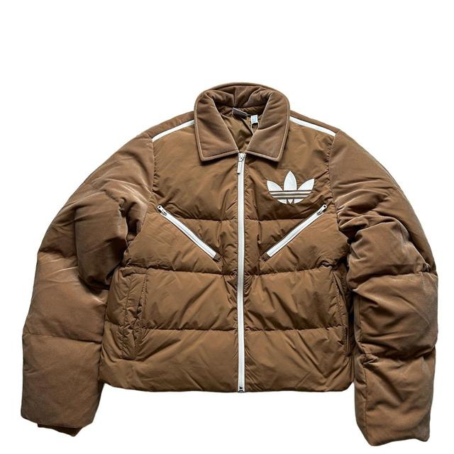 Adidas Originals Men's Puffer Jacket - Brown/Tan - XS on Productcaster.