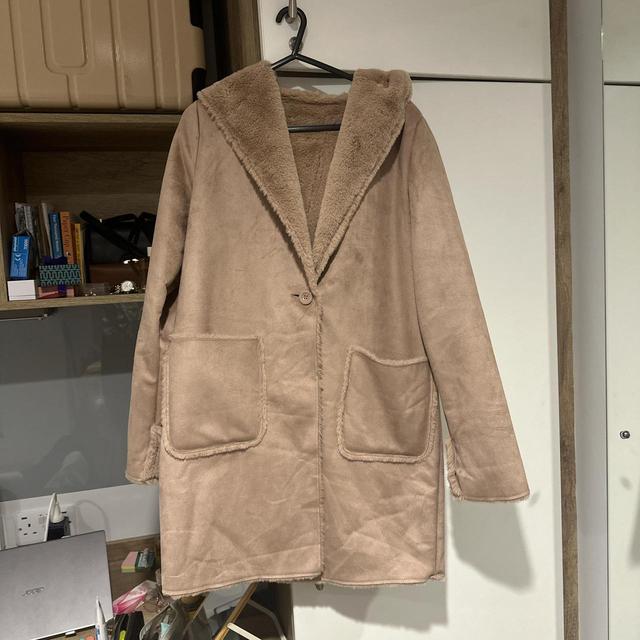 Women's Overcoat - Tan/Cream - M on Productcaster.