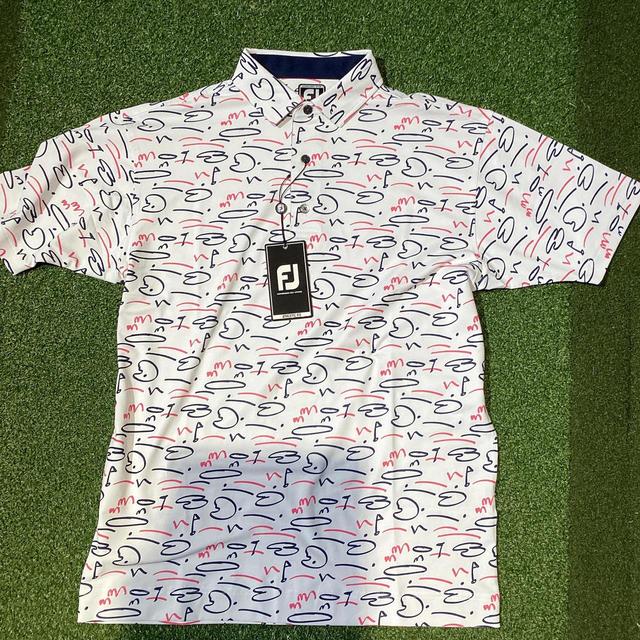 FootJoy Men's Polo shirt - White/Multi - L on Productcaster.