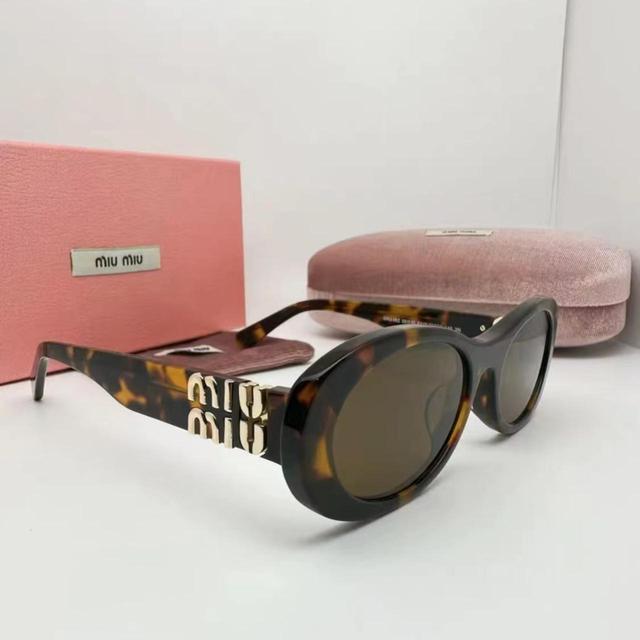 Miu Miu Women's Sunglasses - Brown/Black on Productcaster.