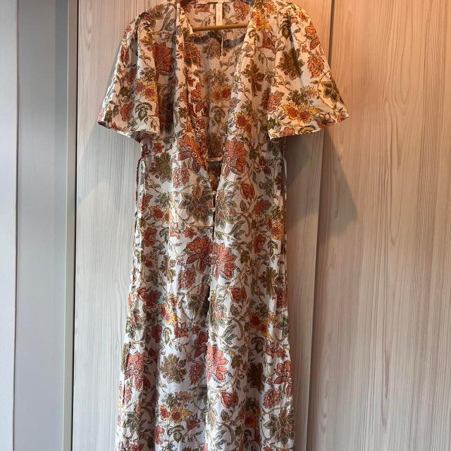 Mango Women's Festival Dress - Cream/Multi - 8 on Productcaster.