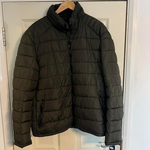 Zara Men's Puffer - Khaki/Green - XL on Productcaster.