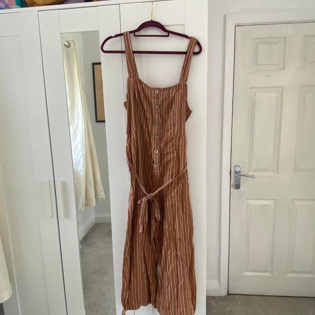 New Look Women's Straight leg Jumpsuit - Brown/Tan - UK 16 on Productcaster.