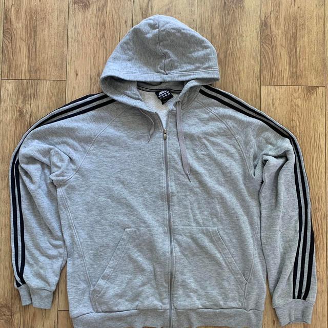 Adidas Men's Hoodie - Grey - XL on Productcaster.