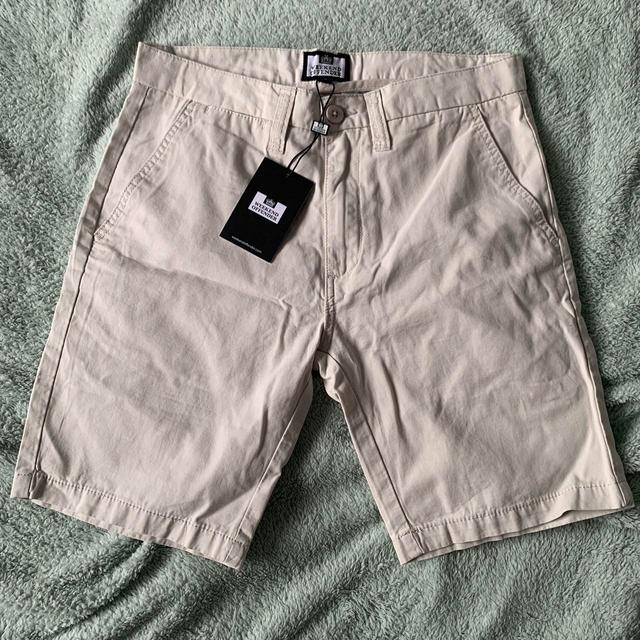 Weekend Offender Men's Shorts - Cream/Tan - S on Productcaster.