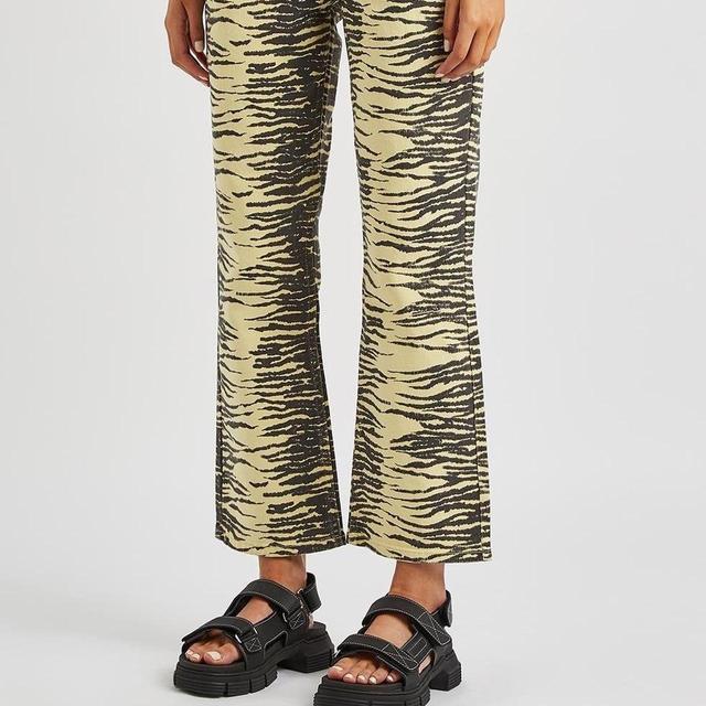 Ganni Women's Jeans - Yellow/Black - UK 8 on Productcaster.