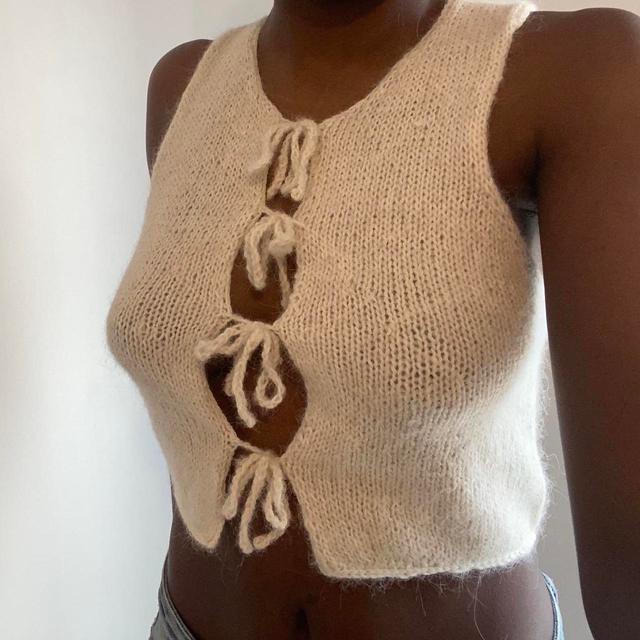 Handmade Women's Vest - Cream - 8 on Productcaster.