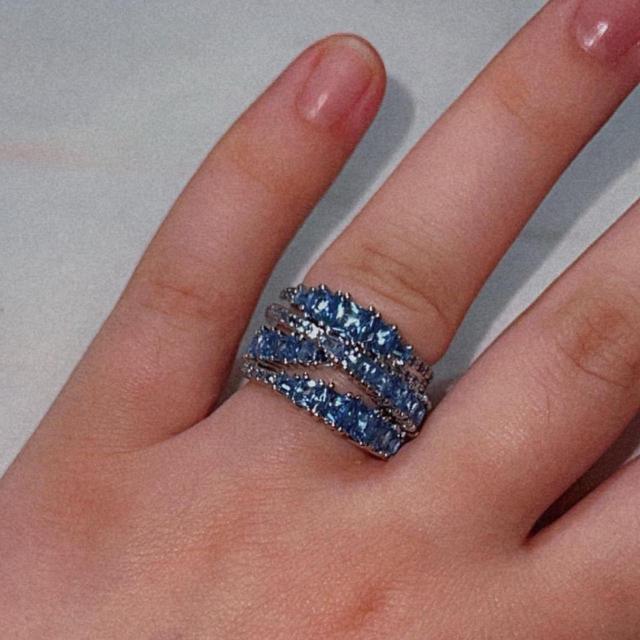 Swarovski Women's Ring - Blue on Productcaster.